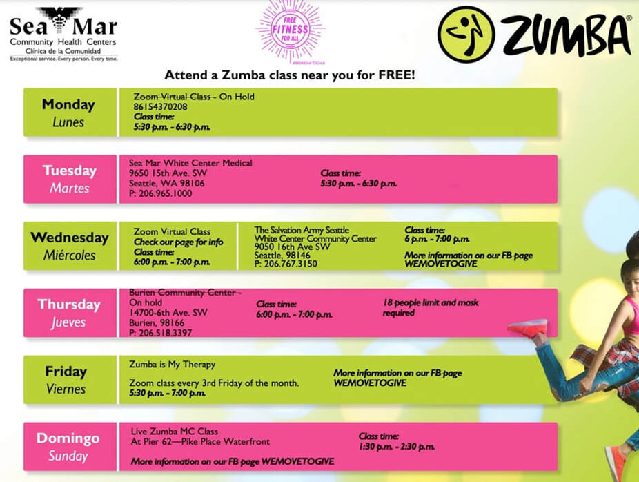 Free Zumba Class Schedule